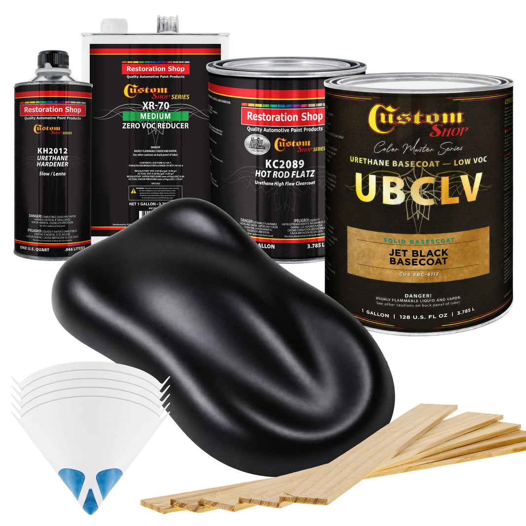 SBC Solid Basecoat - Jet Black Basecoat- Gallon Matte Kit