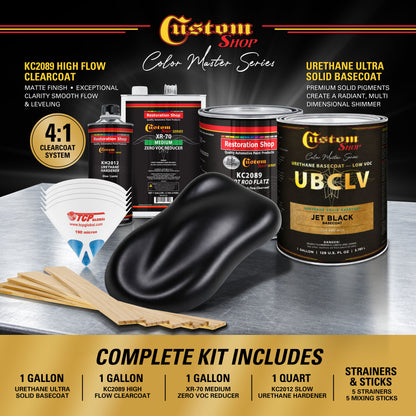 SBC Solid Basecoat - Jet Black Basecoat- Gallon Matte Kit
