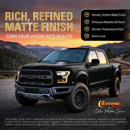 SBC Solid Basecoat - Jet Black Basecoat- Gallon Matte Kit