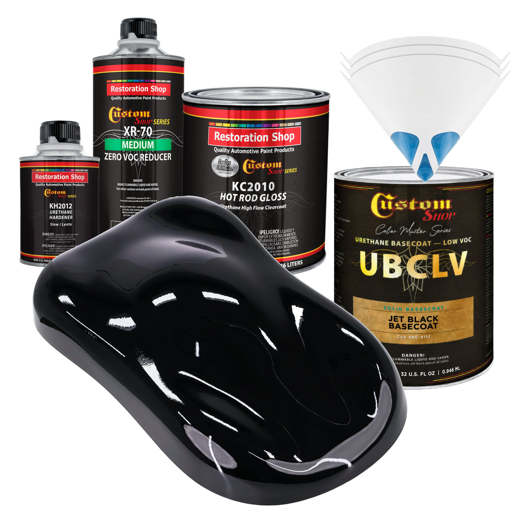 SBC Solid Basecoat - Jet Black Basecoat- Quart Gloss Kit