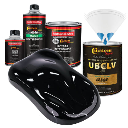 SBC Solid Basecoat - Jet Black Basecoat- Quart Gloss Kit