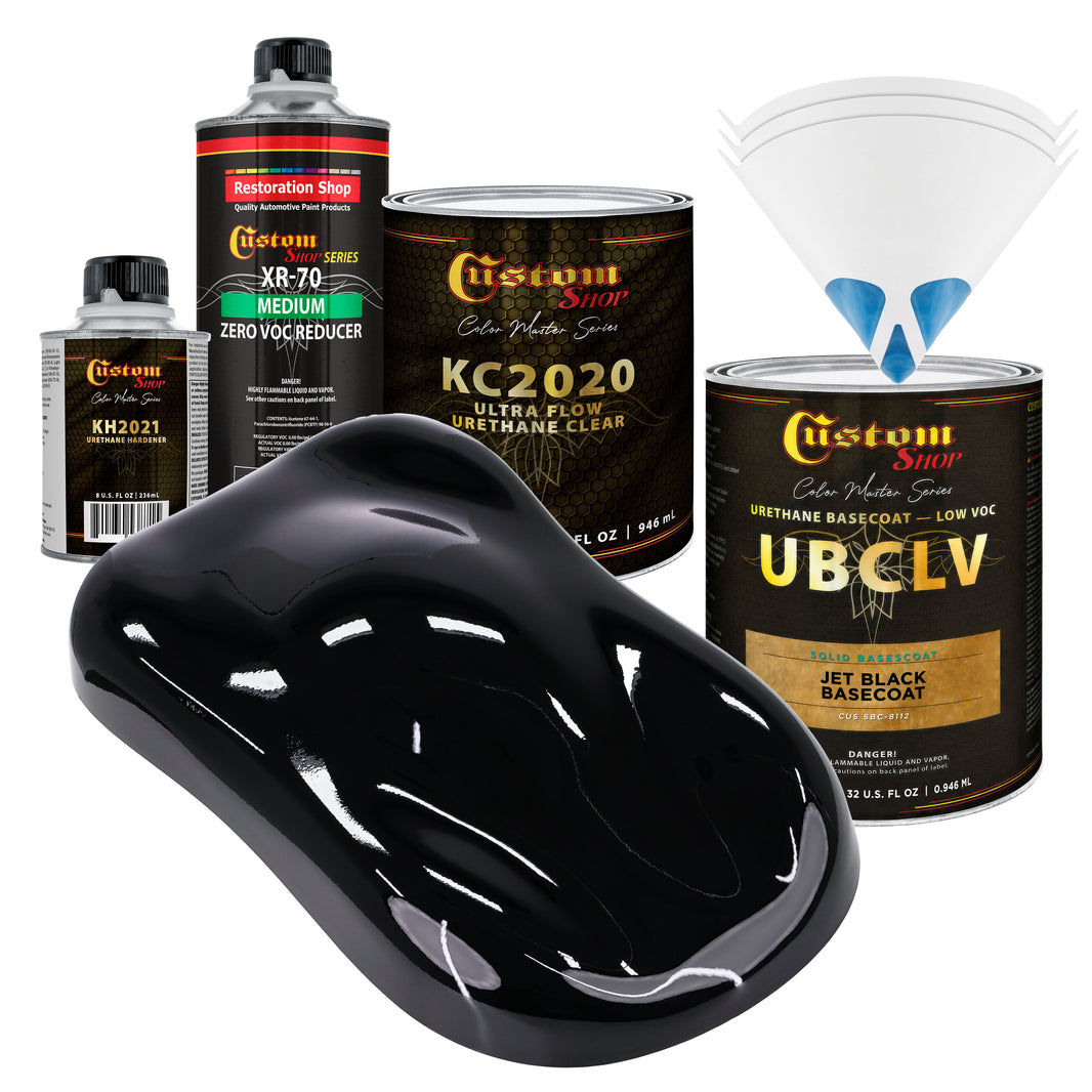 SBC Solid Basecoat - Jet Black Basecoat- Quart Ultra Flow Kit