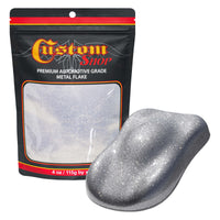 Metal Flake for Automotive Paint, Chrome Silver, 4oz Standard .015" Metal Flakes for Car Paint, UV Resistant Glitter Paints Additive for Epoxy Resin