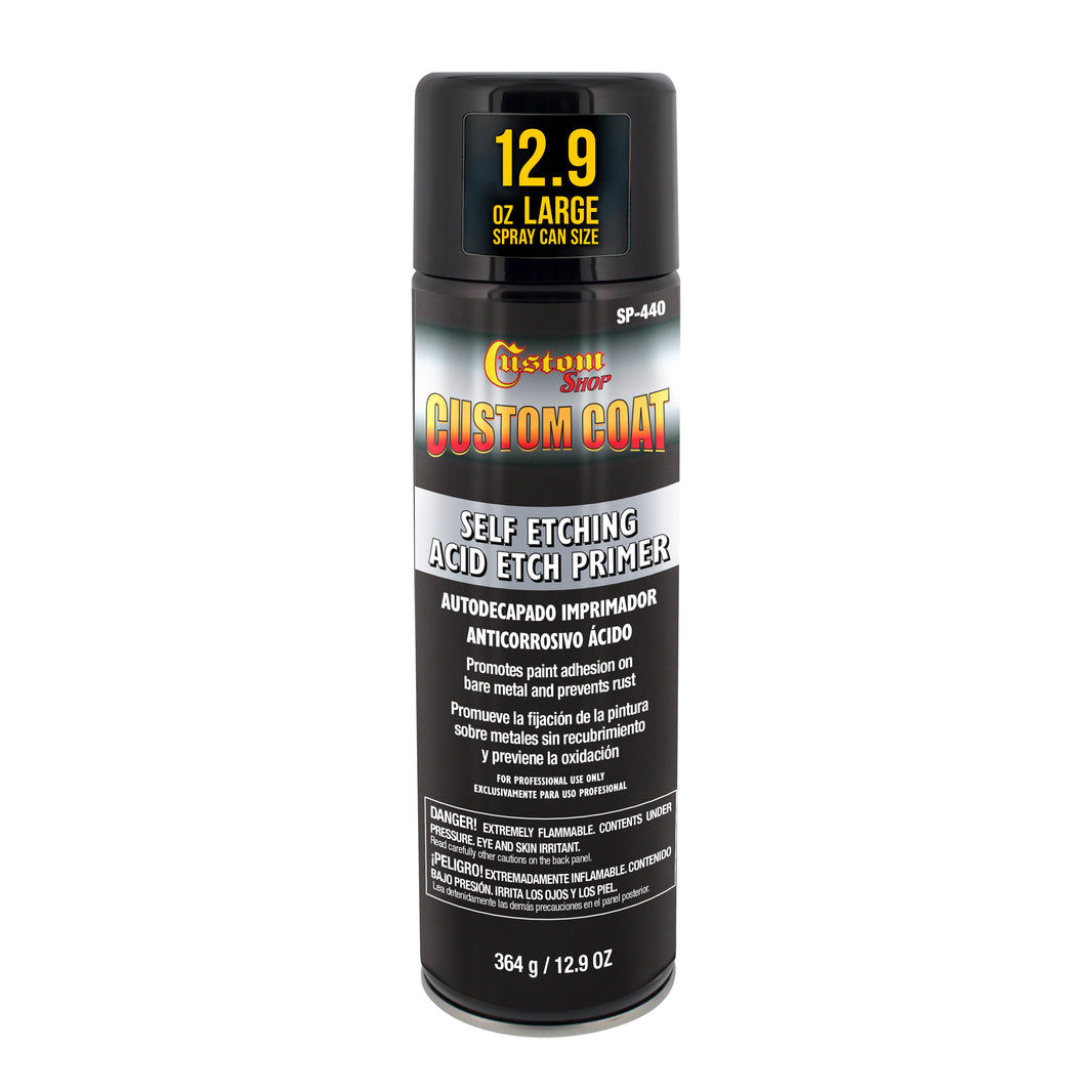Self Etching Primer Spray - 12.9oz Gray Acid Etch Primer for Metal, Aluminum & Stainless Steel - Fast Drying Automotive Etching Primers, Pre Truck