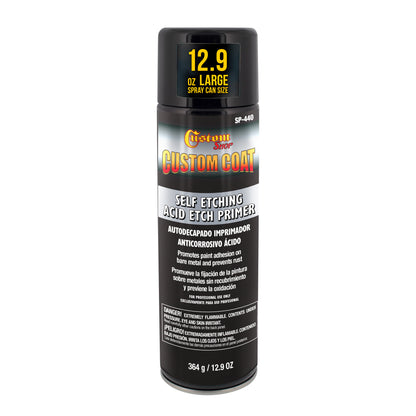 Self Etching Primer Spray - 12.9oz Gray Acid Etch Primer for Metal, Aluminum & Stainless Steel - Fast Drying Automotive Etching Primers, Pre Truck