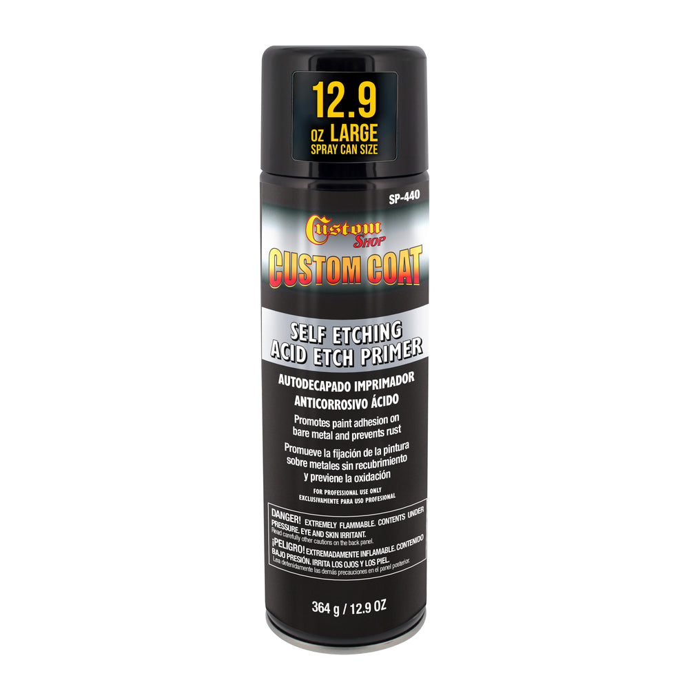 Self Etching Primer Spray - 12.9oz Gray Acid Etch Primer for Metal, Aluminum & Stainless Steel - Fast Drying Automotive Etching Primers, Pre Truck Bed Liner Primers for Bare Metal