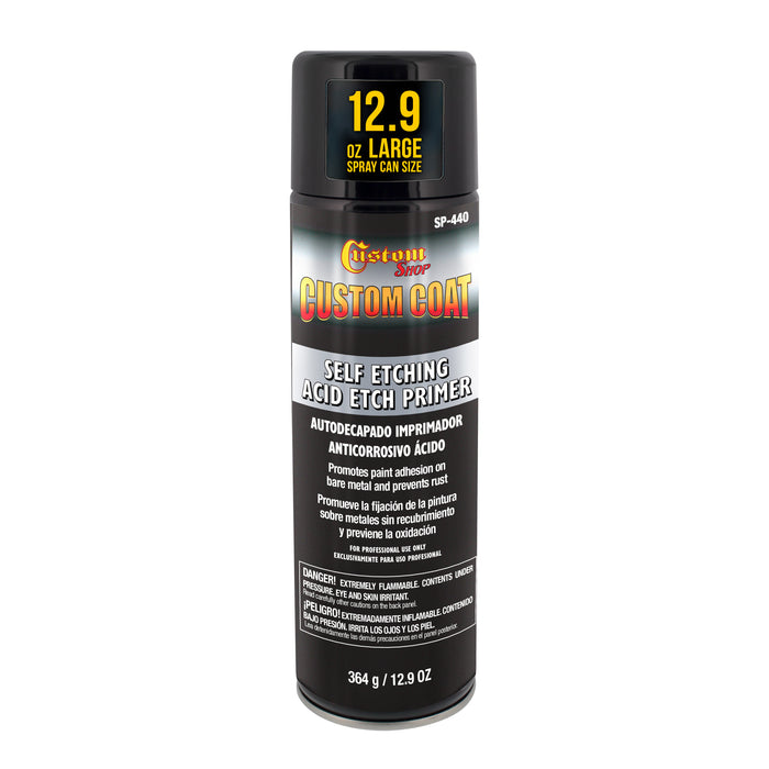 Self Etching Primer Spray - 12.9oz Gray Acid Etch Primer for Metal, Aluminum & Stainless Steel - Fast Drying Automotive Etching Primers, Pre Truck Bed Liner Primers for Bare Metal