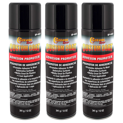 Adhesion Promoter 12oz Spray (3 Pack) - Superior Bonding Adhesion Promoter for Plastic, Automotive Surfaces & Truck Bed Liner - Alternative for Hard to Sand Areas - Custom Coat for Bumpers