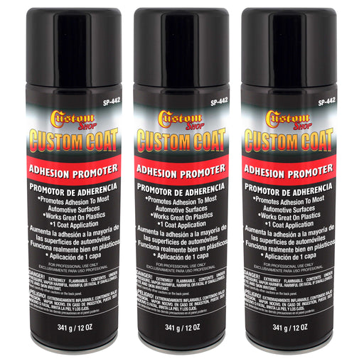Adhesion Promoter 12oz Spray (3 Pack) - Superior Bonding Adhesion Promoter for Plastic, Automotive Surfaces & Truck Bed Liner - Alternative for Hard to Sand Areas - Custom Coat for Bumpers
