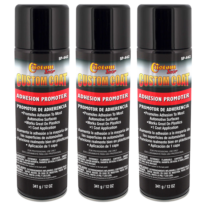 Adhesion Promoter 12oz Spray (3 Pack) - Superior Bonding Adhesion Promoter for Plastic, Automotive Surfaces & Truck Bed Liner - Alternative for Hard to Sand Areas - Custom Coat for Bumpers