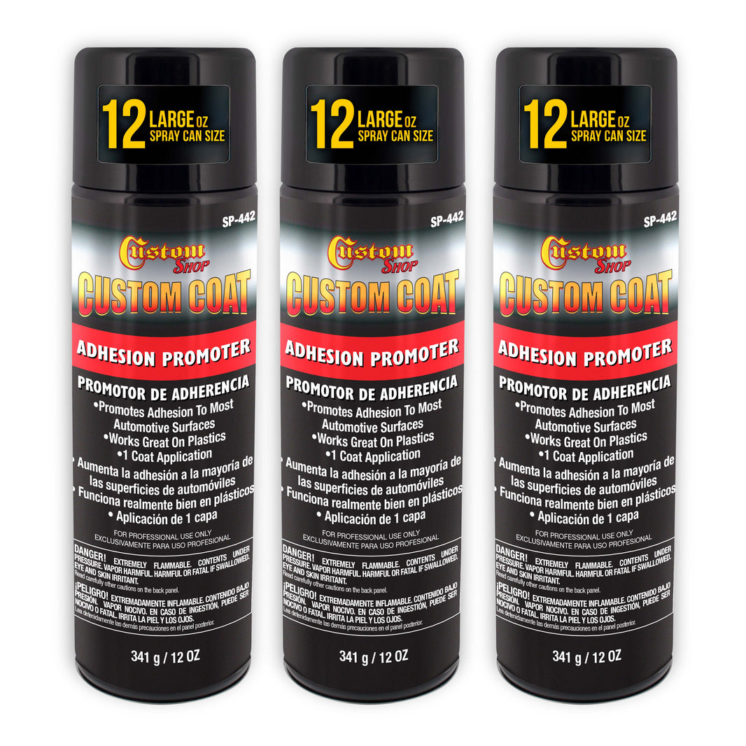 Adhesion Promoter 12oz Spray (3 Pack) - Superior Bonding Adhesion Promoter for Plastic, Automotive Surfaces & Truck Bed Liner - Alternative for Hard