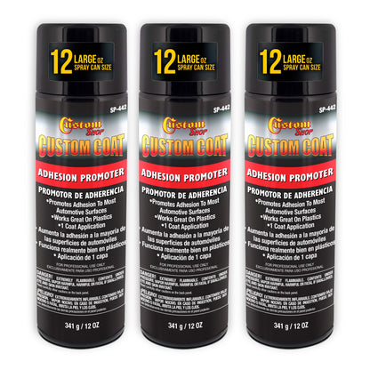 Adhesion Promoter 12oz Spray (3 Pack) - Superior Bonding Adhesion Promoter for Plastic, Automotive Surfaces & Truck Bed Liner - Alternative for Hard