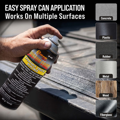 Sprayable Bedliner for Truck Beds & Touch-Ups (3 Pack) - 14.4oz Aerosol Can, Durable, Bed Liner - Spray on Bed Liner, Black Textured Coating
