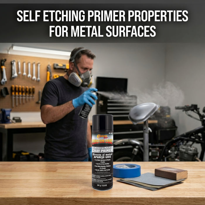 1K High Build Primer Spray Paint - 12 Oz Grey - Automotive Sandable Primer for Metal, Plastic, Fiberglass - Direct to Metal - Easy Sanding for Auto Paint