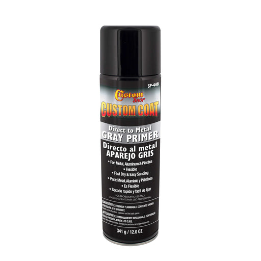 1K High Build Direct to Metal Primer - 12 Ounce Spray Can - Grey - for Automotive and Industrial Use - Easy Sanding
