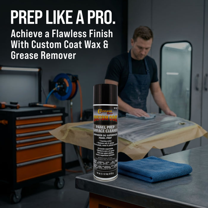 Panel Prep Surface Cleaner & Degreaser (3 Pack) - 18oz Spray Can - Powerful Wax and Grease Remover for Auto Body Paint Prep - Removes Residue Before Painting