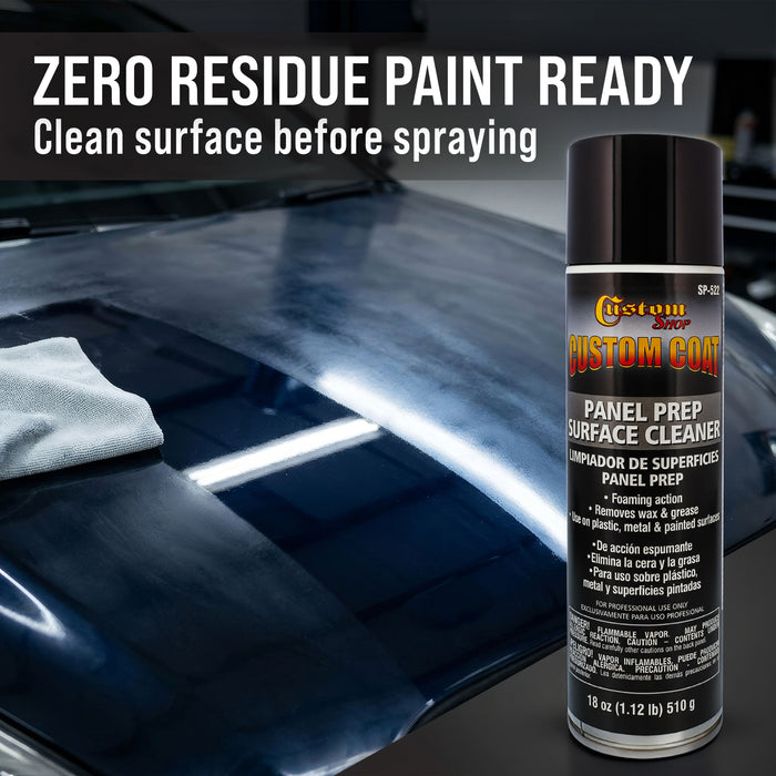 Panel Prep Surface Cleaner & Degreaser (3 Pack) - 18oz Spray Can - Powerful Wax and Grease Remover for Auto Body Paint Prep - Removes Residue Before
