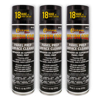 Panel Prep Surface Cleaner & Degreaser (3 Pack) - 18oz Spray Can - Powerful Wax and Grease Remover for Auto Body Paint Prep - Removes Residue Before