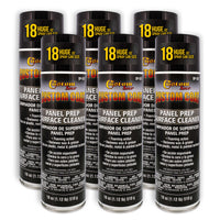 Panel Prep Surface Cleaner & Degreaser (6 Pack) - 18oz Spray Can - Powerful Wax and Grease Remover for Auto Body Paint Prep - Removes Residue Before