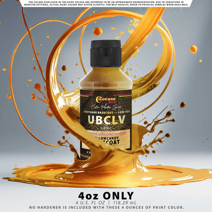 UCB Urethane Ultra Candy Basecoat - Yellow Candy Basecoat - 4-Ounce Ready to Spray Bottle
