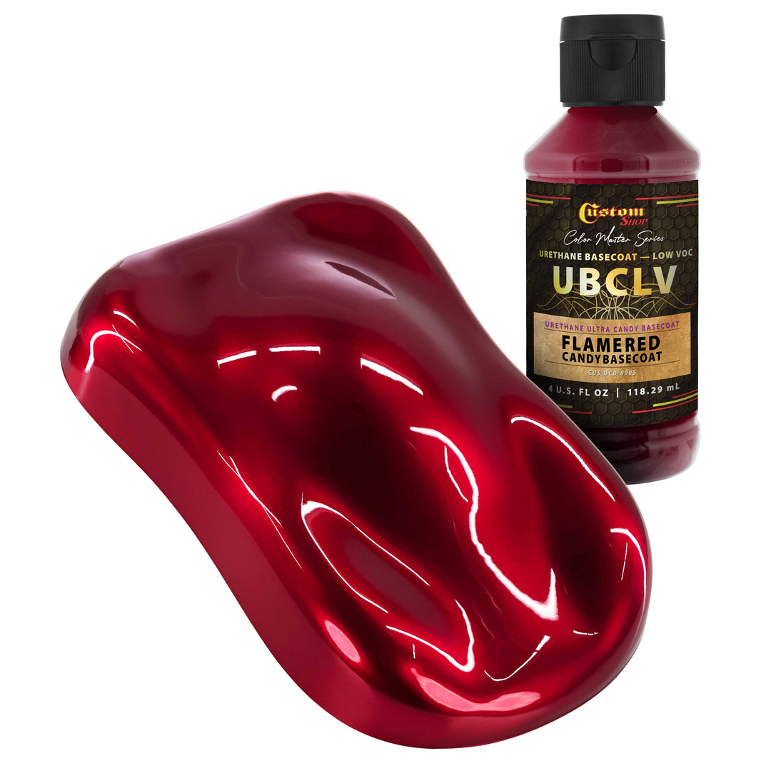 UCB Urethane Ultra Candy Basecoat - Flame Red Candy Basecoat - 4-Ounce Ready to Spray Bottle