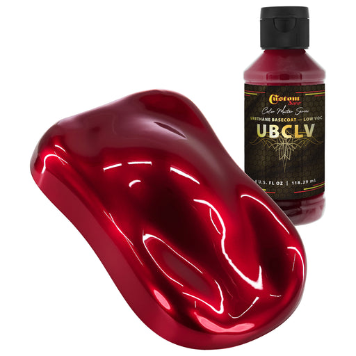 Custom Shop UCB Urethane Ultra Candy Basecoat - Flame Red Candy Basecoat - 4-Ounce Ready to Spray Bottle