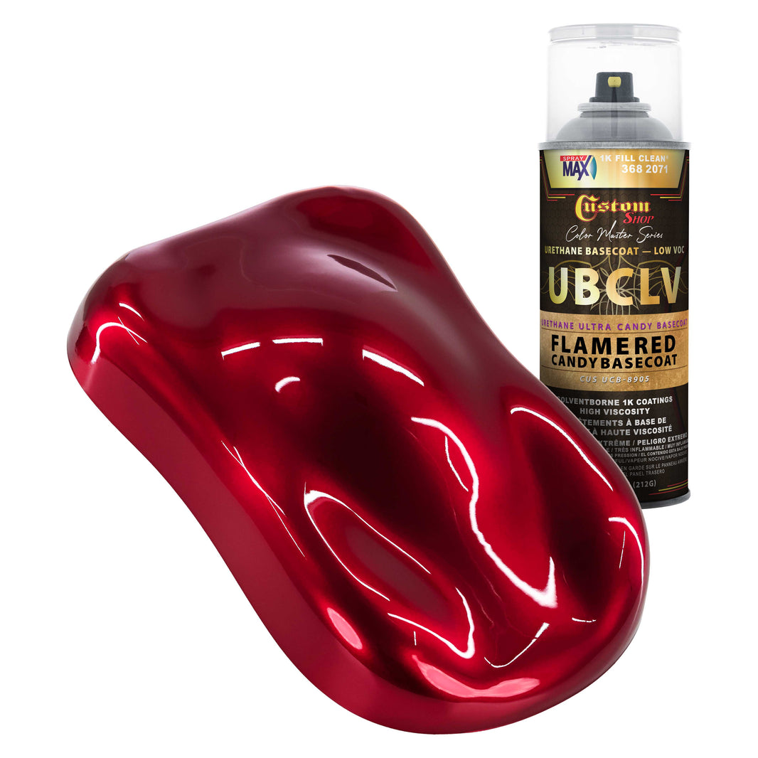 UCB Urethane Ultra Candy Basecoat - Flame Red Candy Basecoat- Spray Can