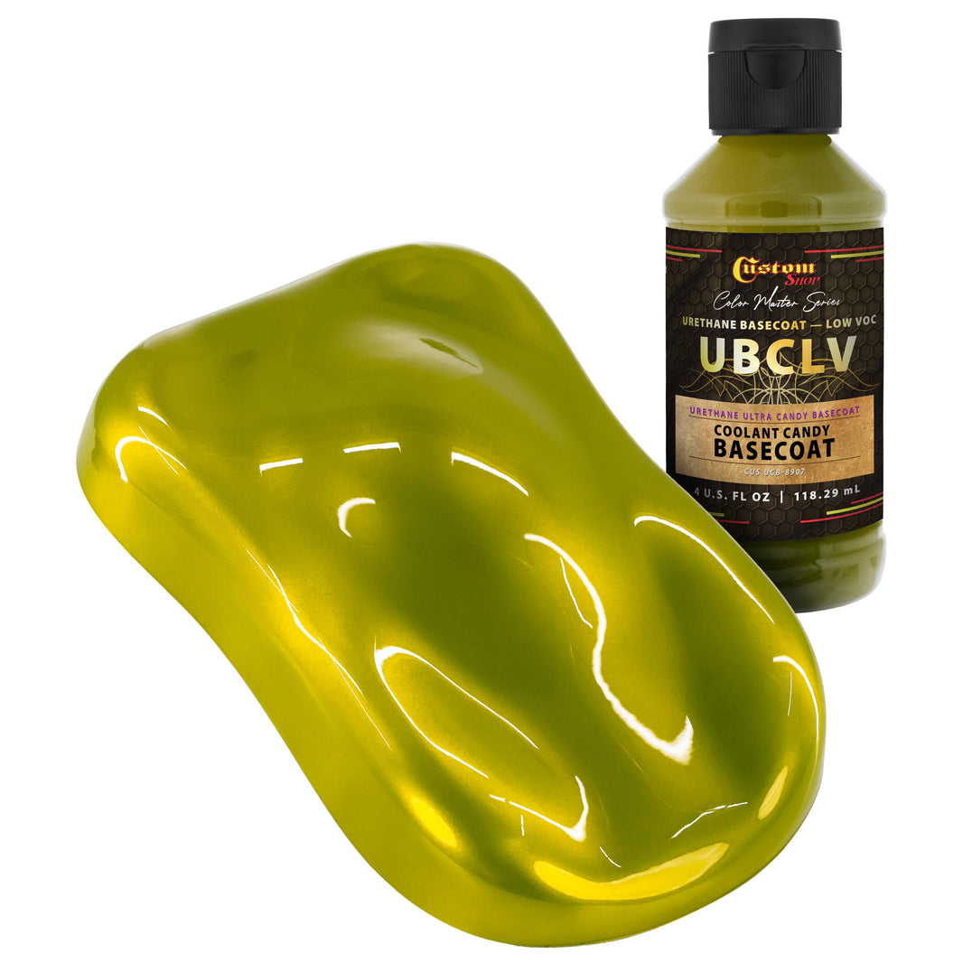 UCB Urethane Ultra Candy Basecoat - Coolant Candy Basecoat - 4-Ounce Ready to Spray Bottle
