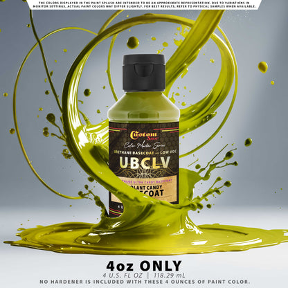 UCB Urethane Ultra Candy Basecoat - Coolant Candy Basecoat - 4-Ounce Ready to Spray Bottle