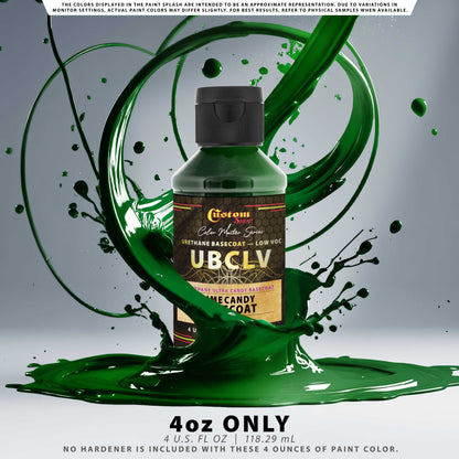 UCB Urethane Ultra Candy Basecoat - Lime Candy Basecoat - 4-Ounce Ready to Spray Bottle