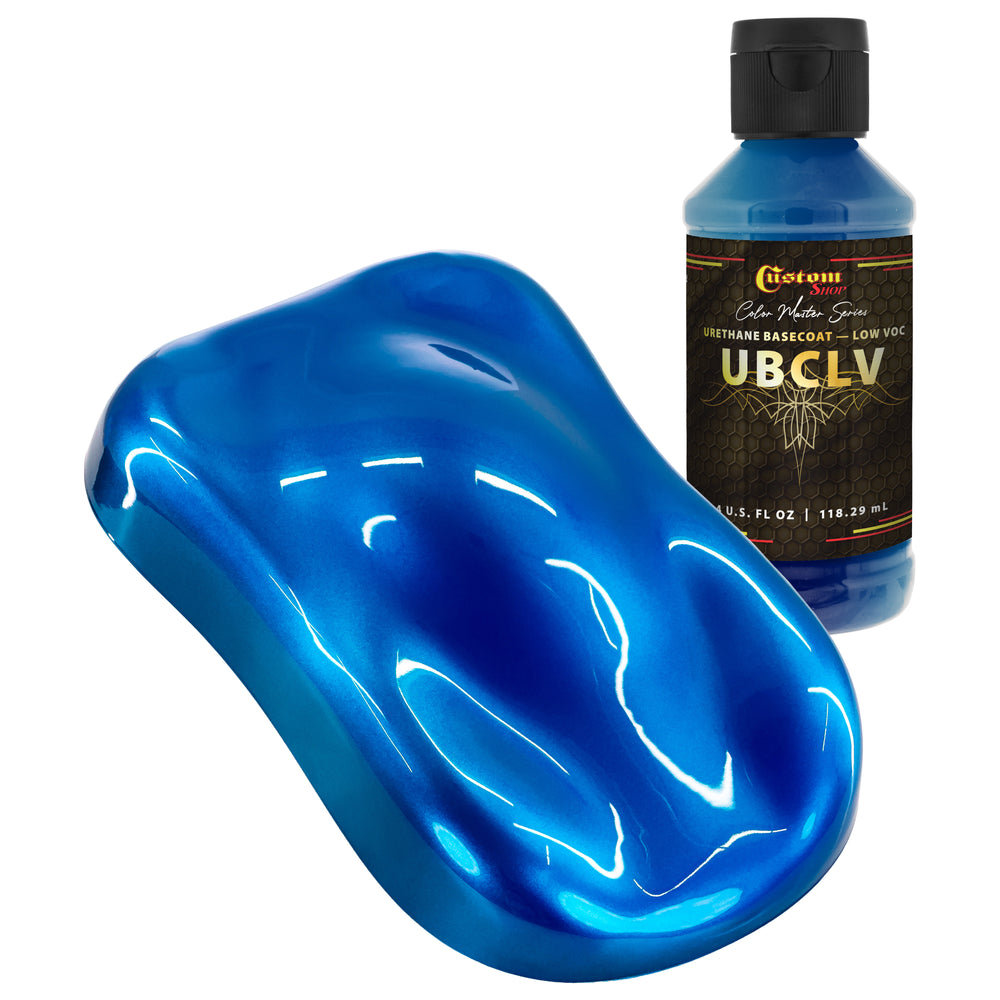 Custom Shop UCB Urethane Ultra Candy Basecoat - Hawaiian Blue Candy Basecoat - 4-Ounce Ready to Spray Bottle