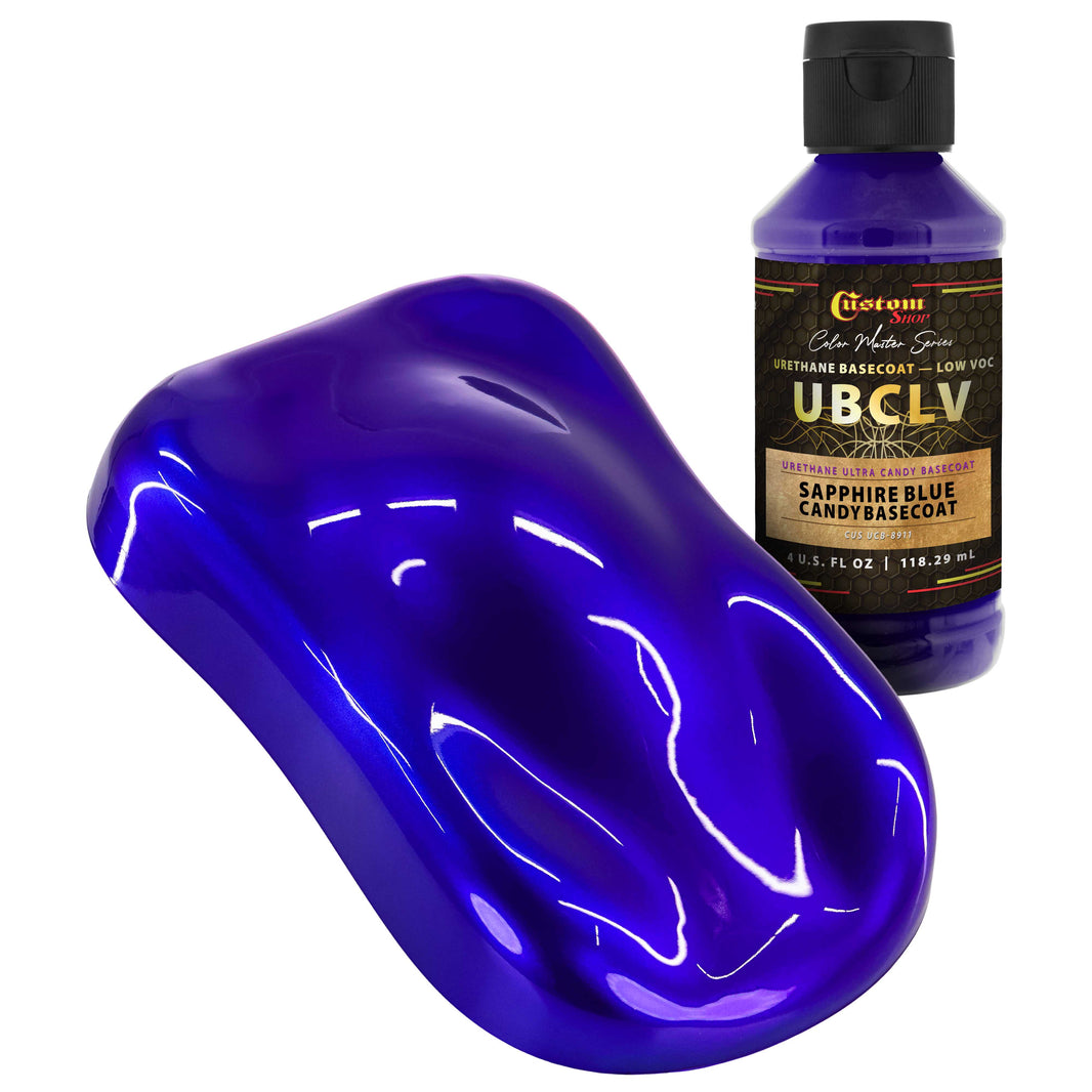 UCB Urethane Ultra Candy Basecoat - Sapphire Blue Candy Basecoat - 4-Ounce Ready to Spray Bottle