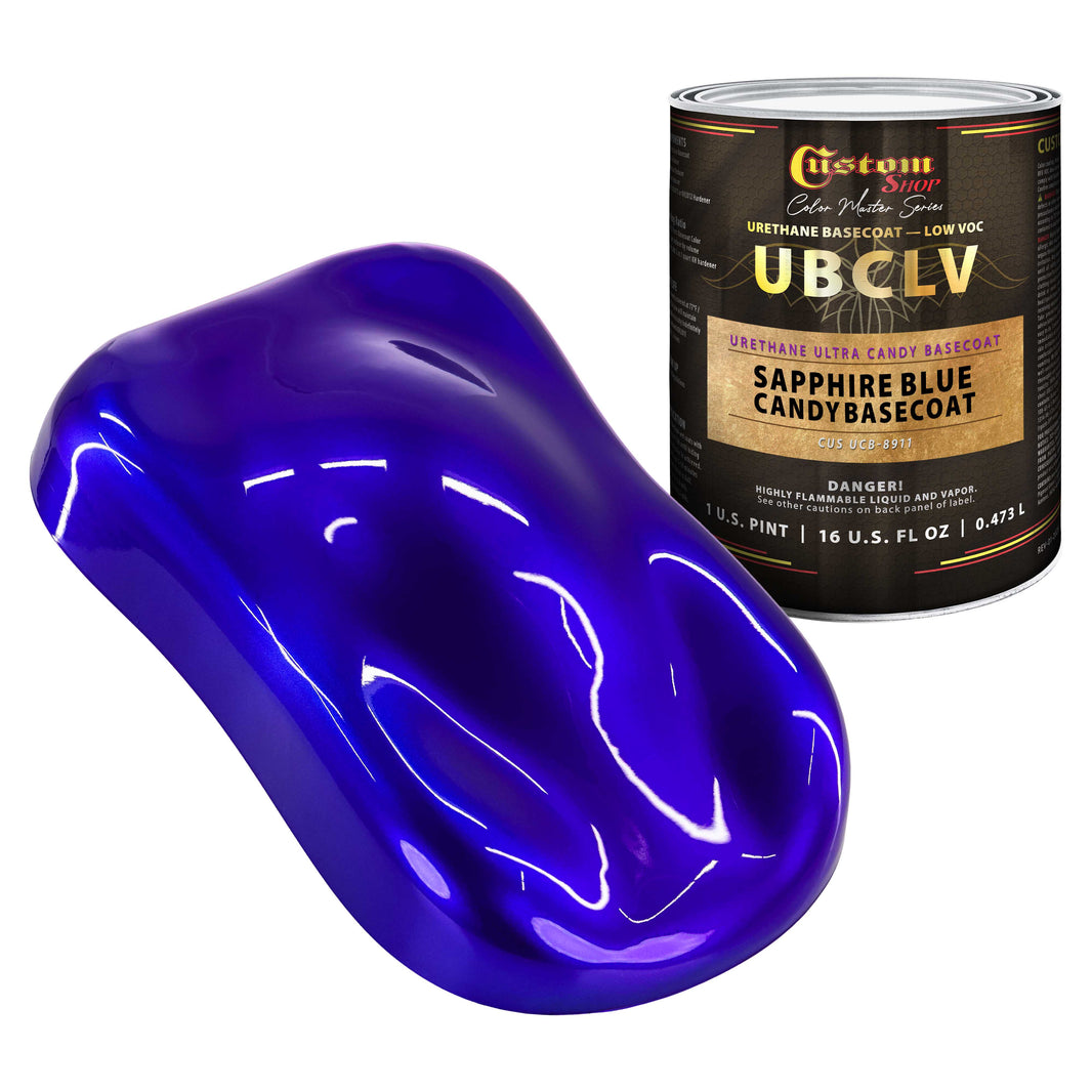 UCB Urethane Ultra Candy Basecoat - Sapphire Blue Candy Basecoat- Pint