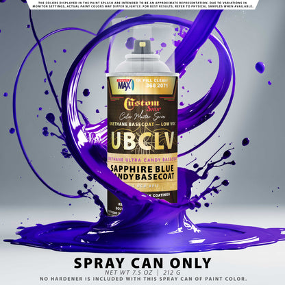 UCB Urethane Ultra Candy Basecoat - Sapphire Blue Candy Basecoat- Spray Can