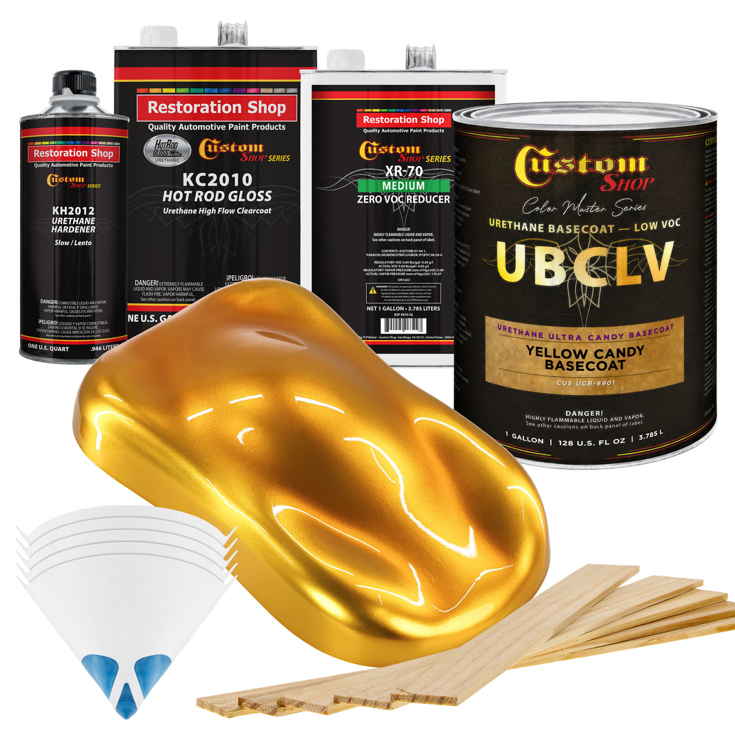 UCB Urethane Ultra Candy Basecoat - Yellow Candy Basecoat- Gallon Gloss Kit