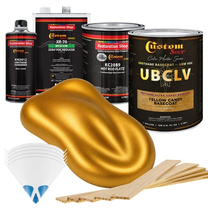UCB Urethane Ultra Candy Basecoat - Yellow Candy Basecoat- Gallon Matte Kit