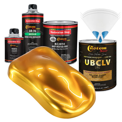 UCB Urethane Ultra Candy Basecoat - Yellow Candy Basecoat- Quart Gloss Kit
