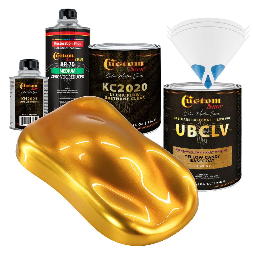 UCB Urethane Ultra Candy Basecoat - Yellow Candy Basecoat- Quart Ultra Flow Kit