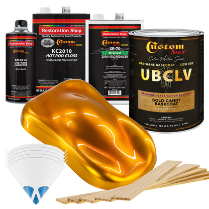 UCB Urethane Ultra Candy Basecoat - Gold Candy Basecoat- Gallon Gloss Kit