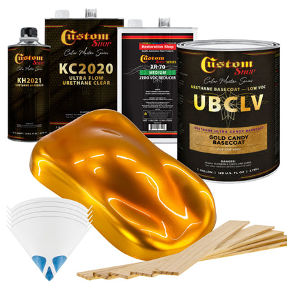 UCB Urethane Ultra Candy Basecoat - Gold Candy Basecoat- Gallon Ultra Flow Kit