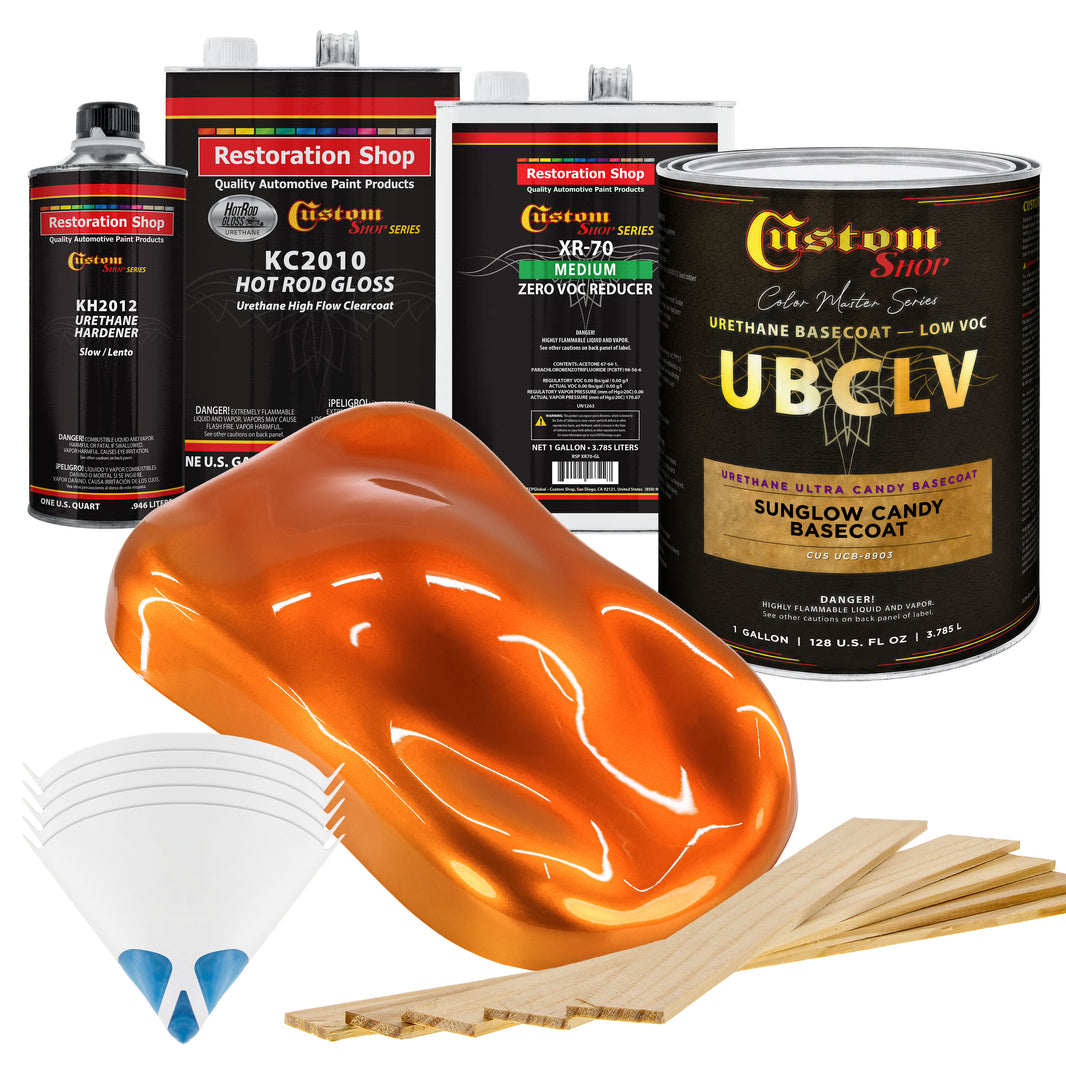 UCB Urethane Ultra Candy Basecoat - Sunglow Candy Basecoat- Gallon Gloss Kit