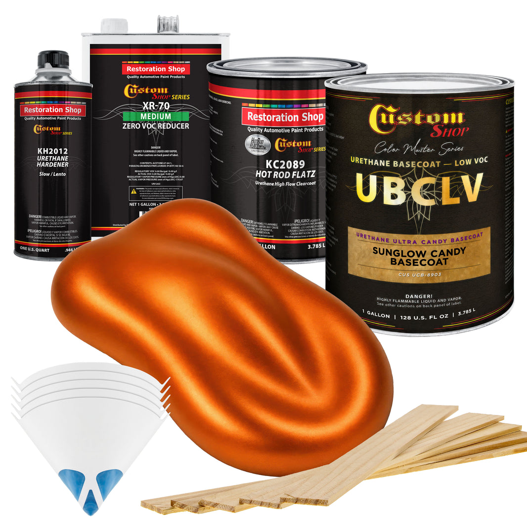 UCB Urethane Ultra Candy Basecoat - Sunglow Candy Basecoat- Gallon Matte Kit