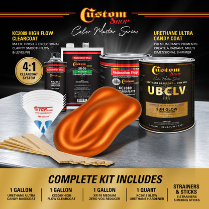 UCB Urethane Ultra Candy Basecoat - Sunglow Candy Basecoat- Gallon Matte Kit