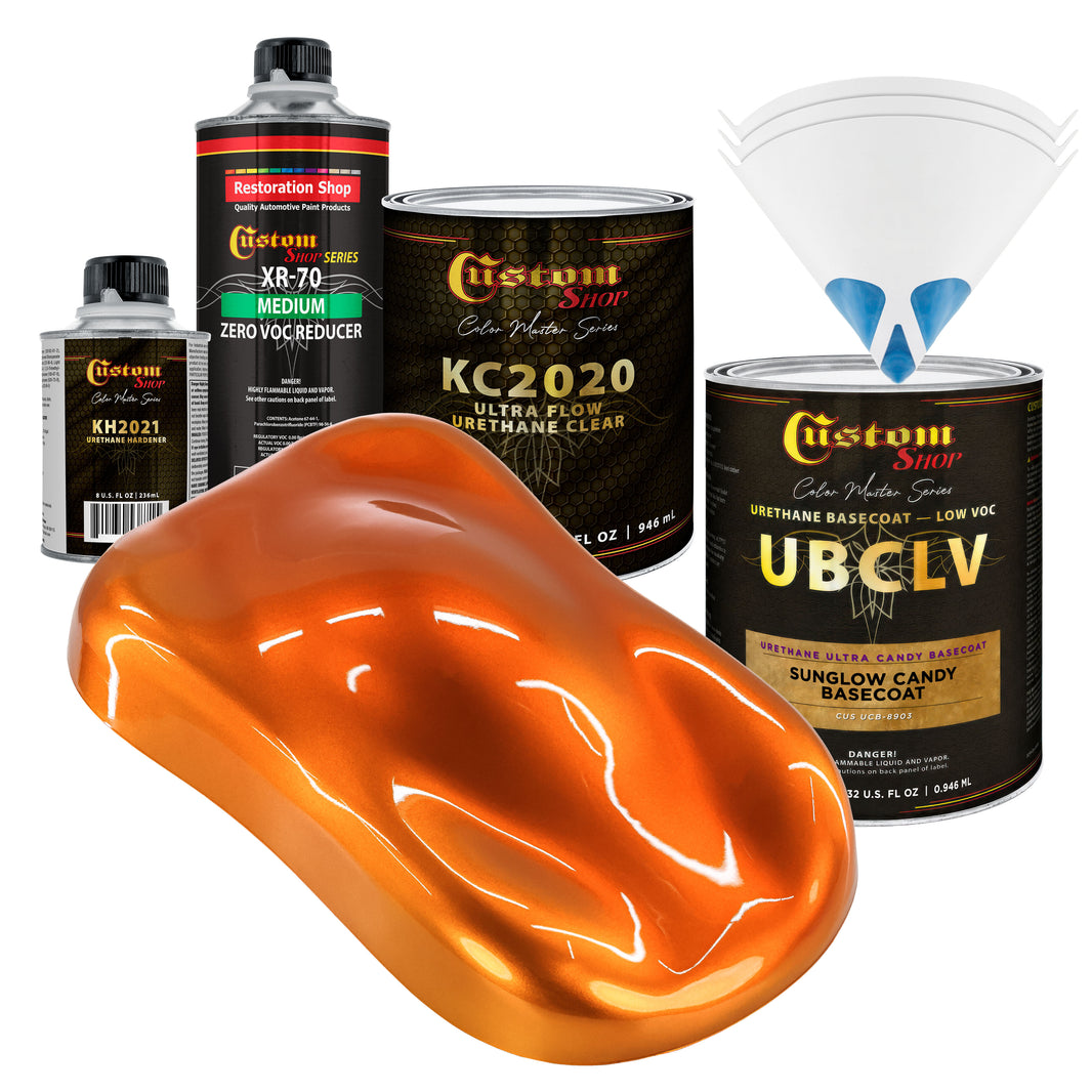 UCB Urethane Ultra Candy Basecoat - Sunglow Candy Basecoat- Quart Ultra Flow Kit