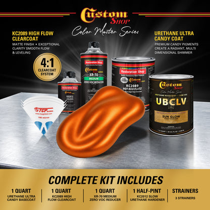 UCB Urethane Ultra Candy Basecoat - Sunglow Candy Basecoat- Quart Matte Kit