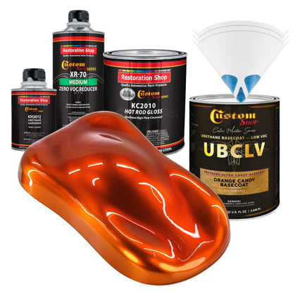 UCB Urethane Ultra Candy Basecoat - Orange Candy Basecoat- Quart Gloss Kit