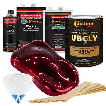UCB Urethane Ultra Candy Basecoat - Apple Red Candy Basecoat- Gallon Gloss Kit
