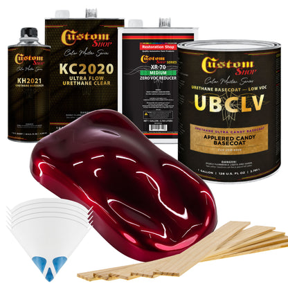 UCB Urethane Ultra Candy Basecoat - Apple Red Candy Basecoat- Gallon Ultra Flow Kit