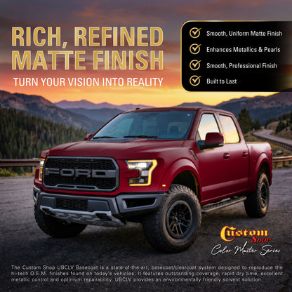 UCB Urethane Ultra Candy Basecoat - Apple Red Candy Basecoat- Gallon Matte Kit