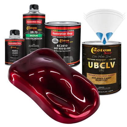 UCB Urethane Ultra Candy Basecoat - Apple Red Candy Basecoat- Quart Gloss Kit